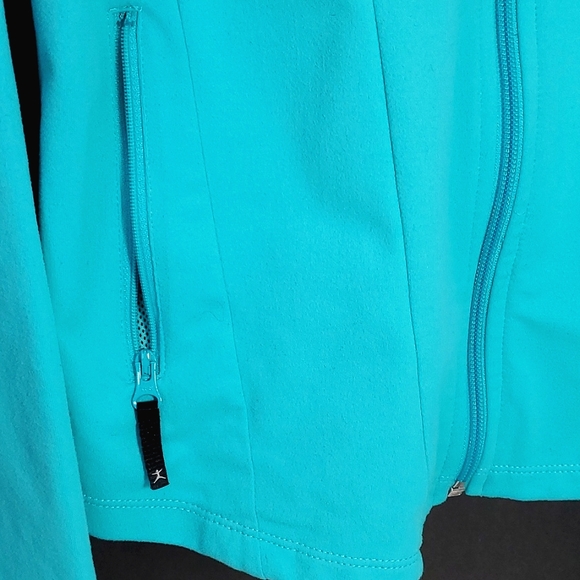Danskin Aqua Fleece Zip Up with Hood and Vented Pockets - Size Small - Picture 6 of 13